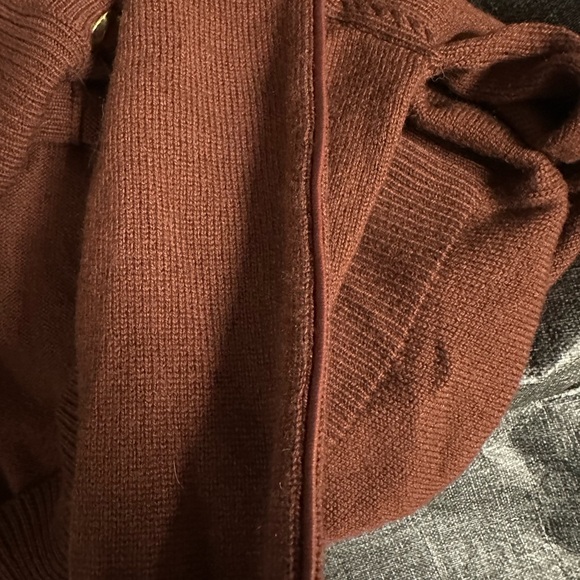 Bally Cashmere Cardigan With Leather Lining US 2